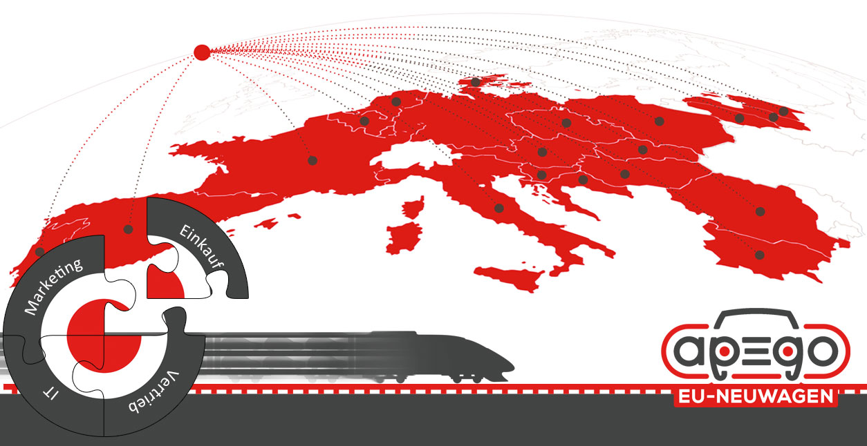 Ein starker zentraler Einkauf von EU-Neuwagen. Mit bis zu 35% Preisvorteil zum deutschen Listenpreis.